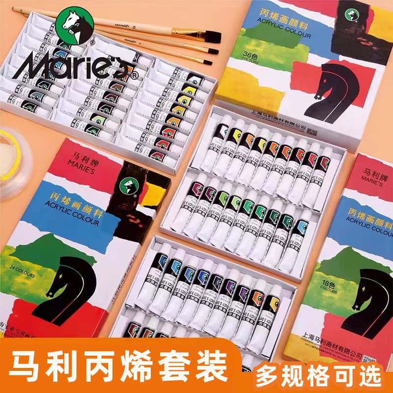 Marie's Acrylic Paint Set for Beginners, Children's Painting, Hand-Painted Boxed Acrylic Graffiti DIY Paint