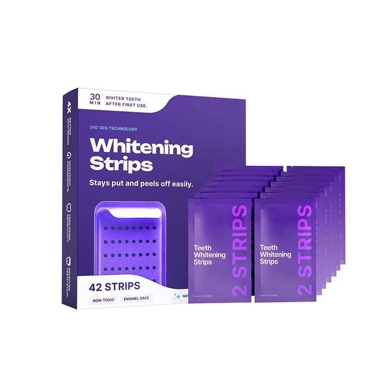 Purple Teeth Whitening Strips, Fresh Breath, Clean Teeth Stains