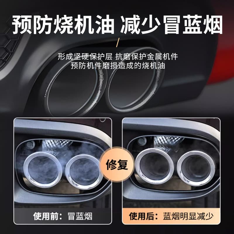 Car Engine Anti-Wear Repair Agent, Oil Additive for Blue Smoke Reduction, Noise Reduction, Vibration Control, Powerful Treatment for Oil Burning