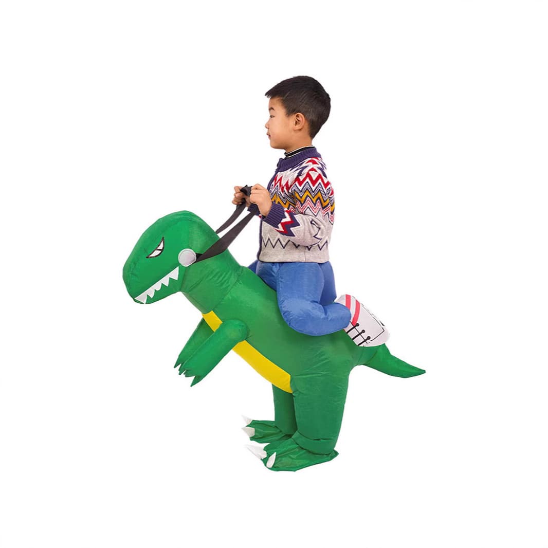 Dinosaur Inflatable Costume for Kids, Ride-on Funny Halloween Kindergarten Performance Outdoor Outfit