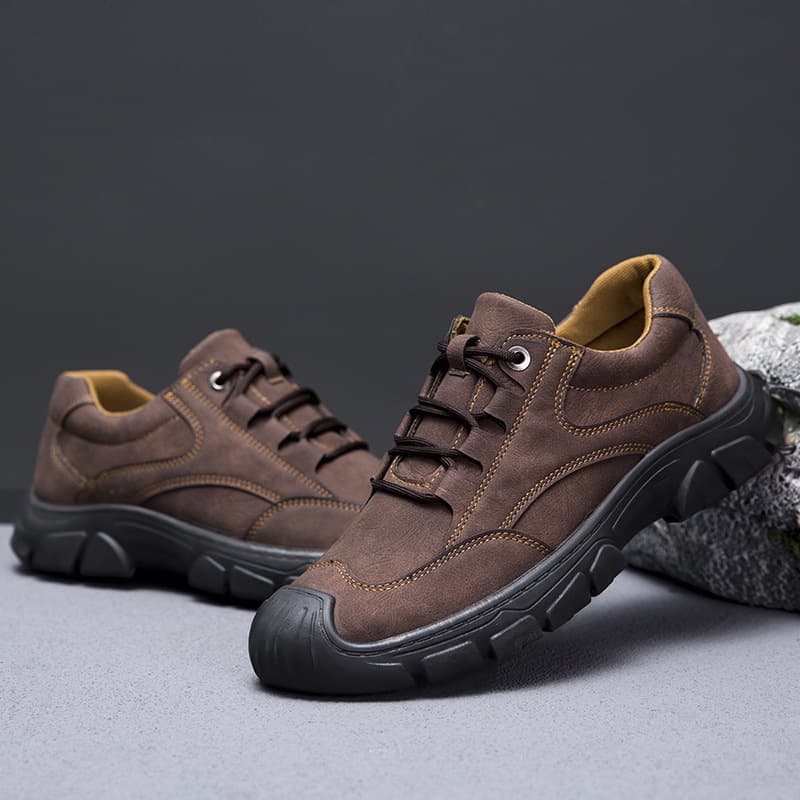 Men's Hiking Shoes Cross-border New Breathable Outdoor Sports Shoes Trendy Lace-up Running Shoes Soft Sole Durable Men's Shoes