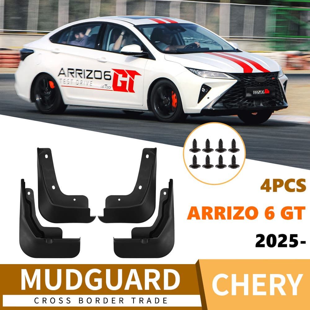 Compatible with Chery Arrizo 6 GT 2025 Car Mud Flaps Soft Rubber Fender Accessories