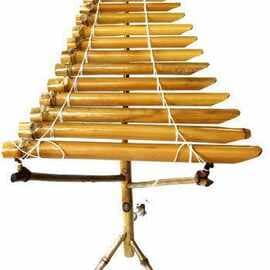 Vietnamese Percussion Instruments Children's Ethnic DIY Musical Instrument Assembly—T'rung Vietnamese Stone Bamboo Piano/Wind Chime