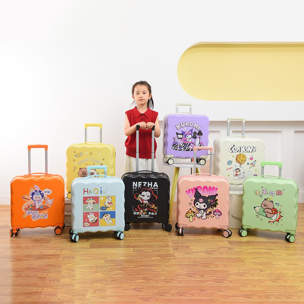 Cartoon Children's Luggage, 20-Inch High-Design 360-Degree Wheel Trolley Case, Large Capacity Password Lock Carry-On Travel Suitcase