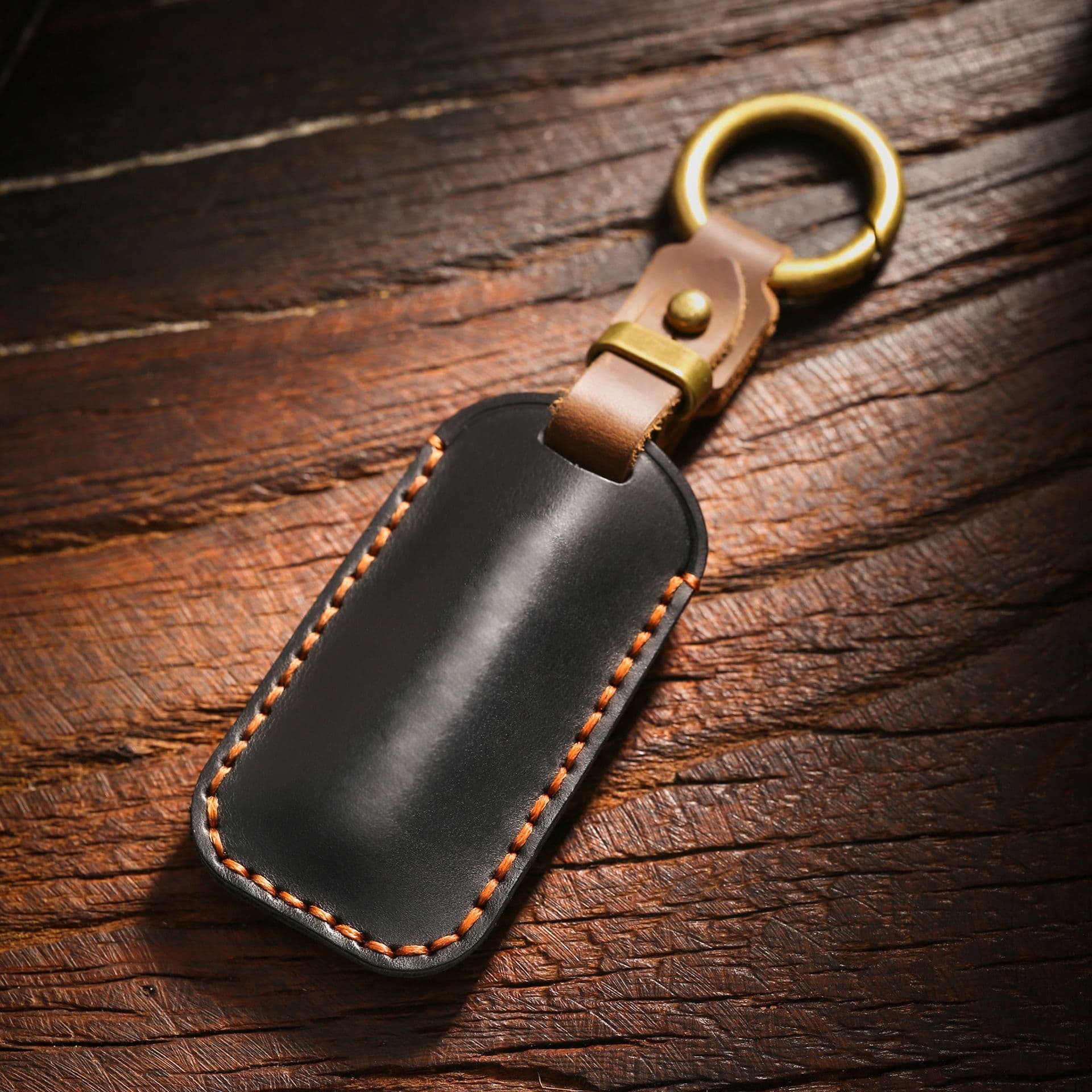 Vintage Key Case for Volvo XC60 Small Key S90 XC90 V90 V60 XC40 Handmade Genuine Leather Cover