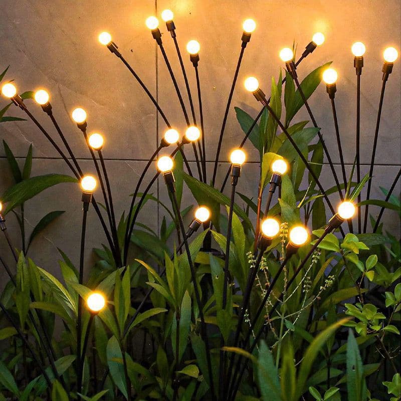 Solar wind driven firefly outdoor waterproof ground garden lamp garden atmosphere lawn landscape lamp animal free