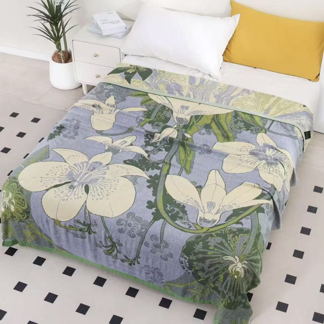 150*200cm Bamboo Fiber Towel Blanket Summer Cool Quilt Cooling Double Layer Bamboo Cotton Summer Quilt Blanket Thin Air Conditioning Quilt