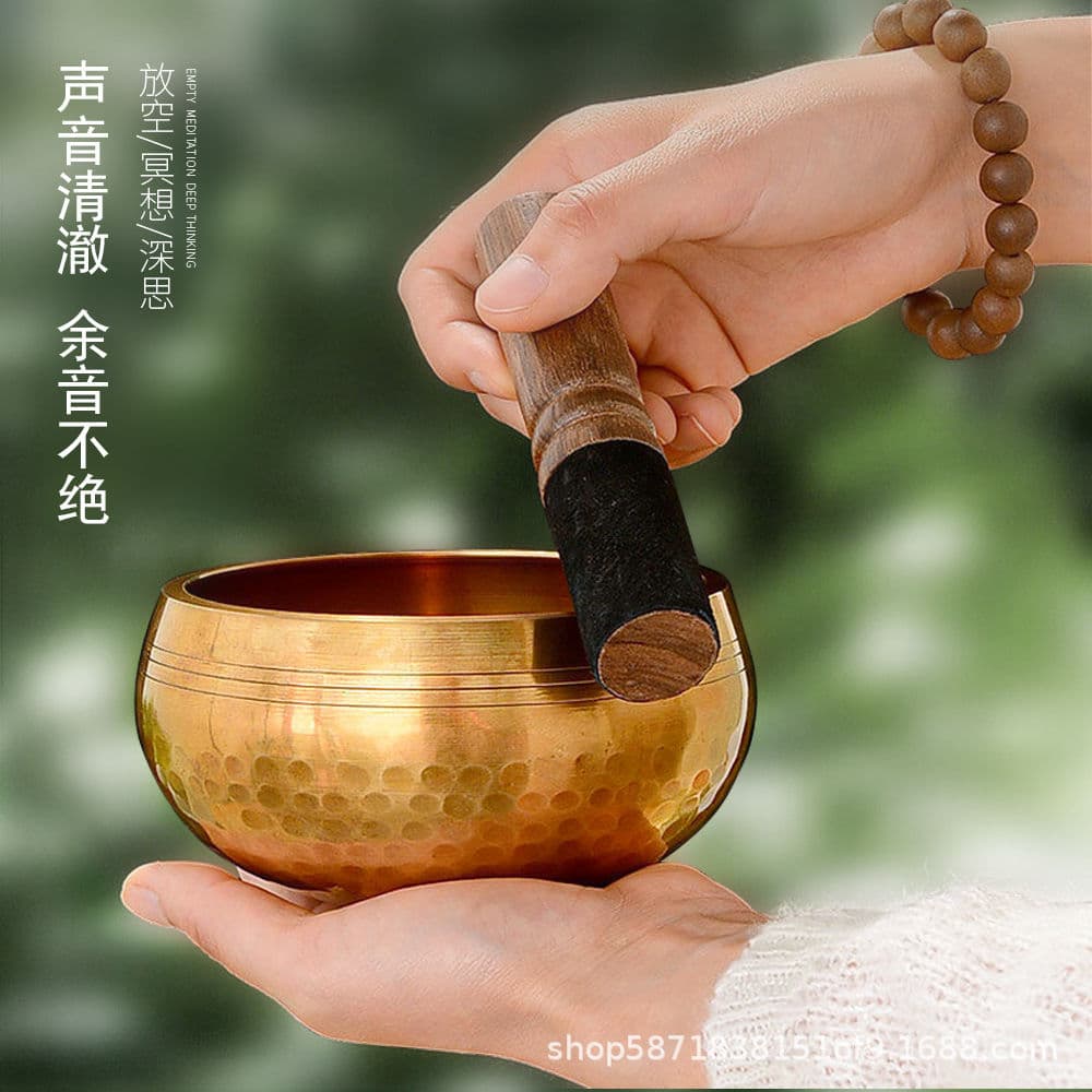 Cross-border wholesale of Nepalese singing bowls, sound bowls, Tibetan copper bowls for healing meditation, sound therapy Buddha sound bowls, and singing bowls