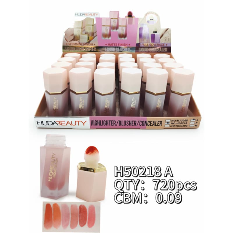 HUDA Beauty Blush with Built-in Brush, Super Convenient, Smooth and Easy to Blend, Beginners Can Easily Apply