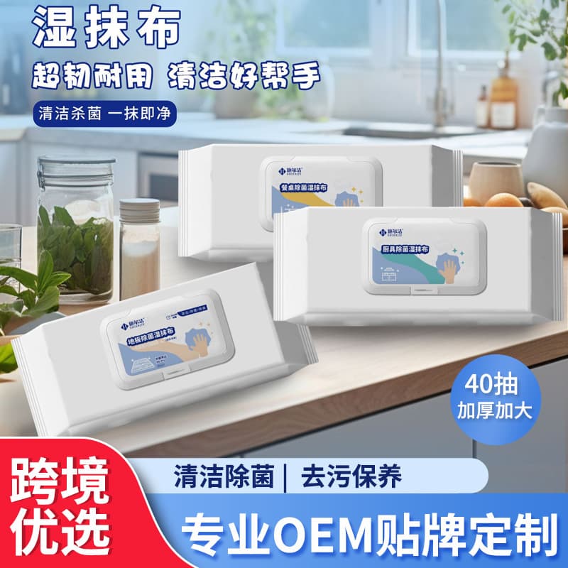 Cross-Border Household Disinfecting Wet Wipes for Toilet, Floor, Dining Table, Kitchen Utensils, Disposable Convenient Cleaning Cloth Wholesale
