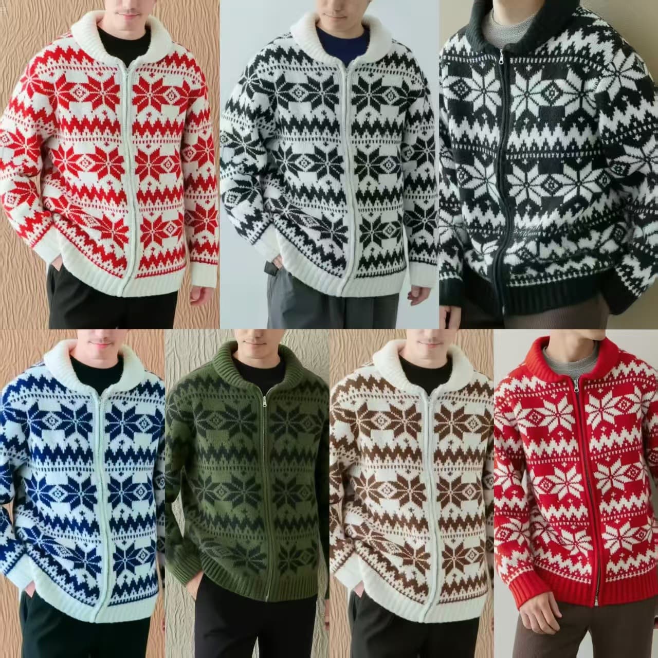 Korean fashion brand cardigan sweater loose lazy style sweater jacket autumn and winter retro men's sweater casual and versatile
