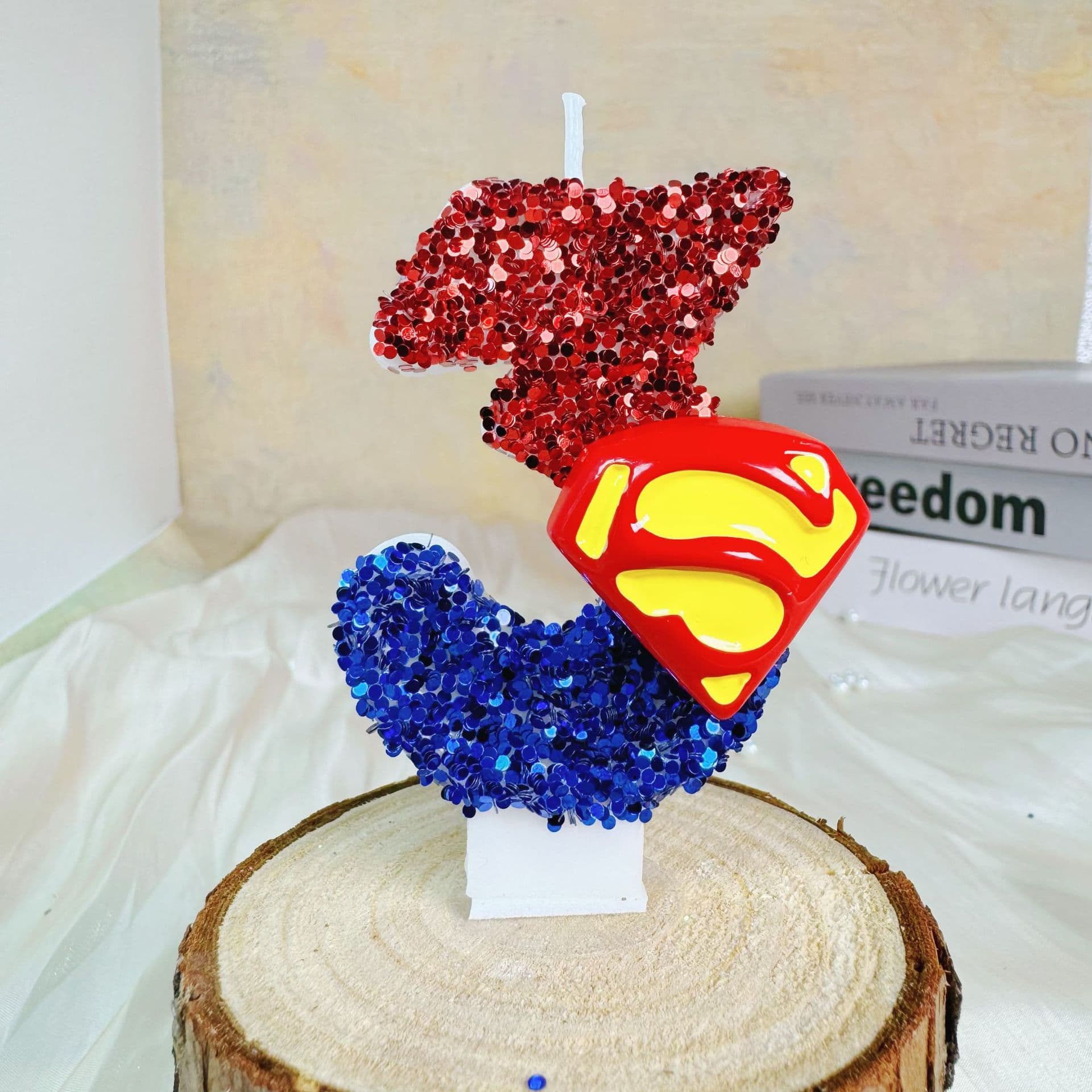 Cross-Border Amazon Temu Superman Returns Digital Birthday Candle Cake Party Decoration Birthday Candle Wholesale