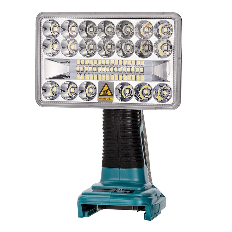 5-inch LED lights compatible with Makita, DeWei, Bosch, Miwoche, Black & Decker, and Craftsman 14.4/18V lithium batteries for outdoor LED lighting.