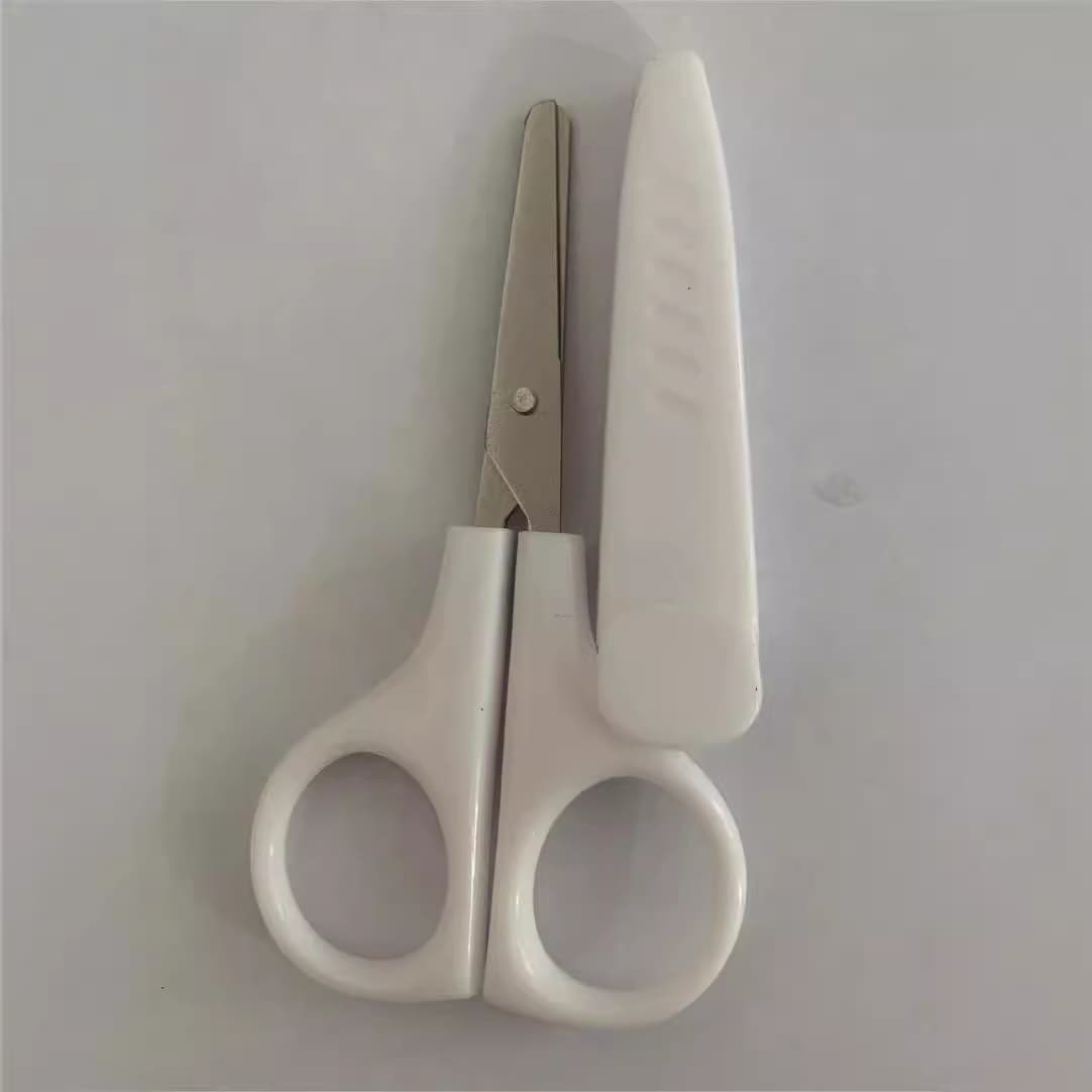 Stock Wholesale Stainless Steel Small Scissors, Child-Safe Student Craft Scissors, Flat-Head Thread Snips, Household Scissors