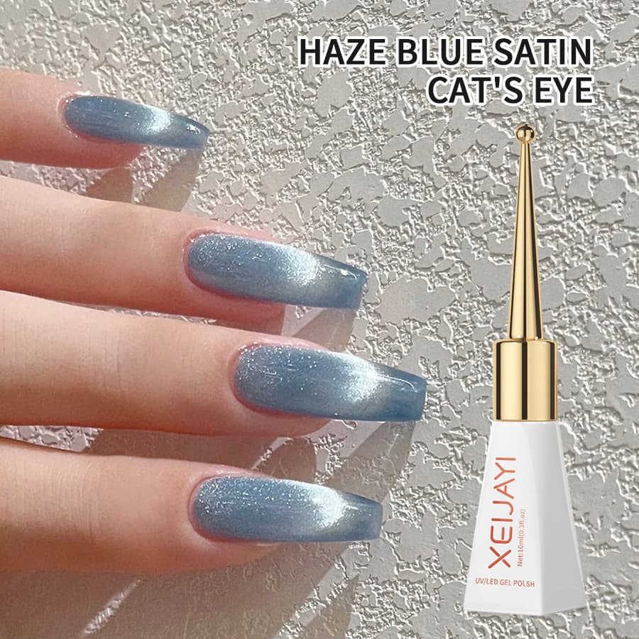 Haze Blue Satin Scepter Bottle Cat's Eye Nail Polish Gel Gentle, Versatile and Long-lasting Internet Celebrity Popular Phototherapy Gel Factory Wholesale