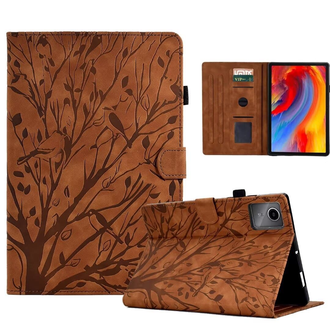 Compatible with Lenovo Tab M11 Tablet Case, Samsung Tab A9 Plus Money Tree Embossed Card Slot Stand S11