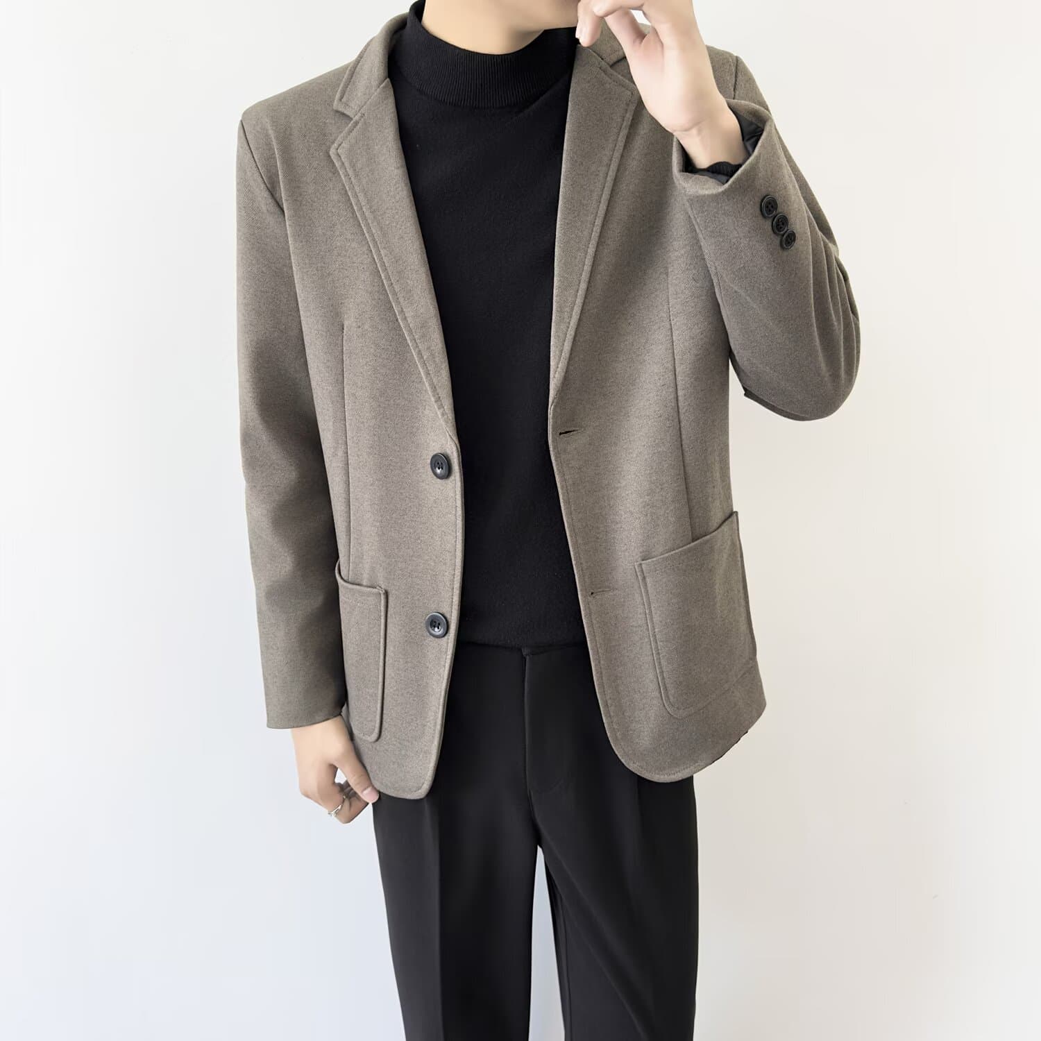 Men's Suit Jacket British Style Spring Autumn High-End Slim Fit Formal Business Casual Blazer