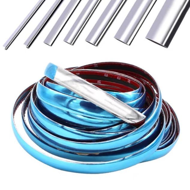 Car decorative strip, window chrome trim, electroplated strip, door anti-collision strip, bumper anti-scratch decorative strip 6-30mm