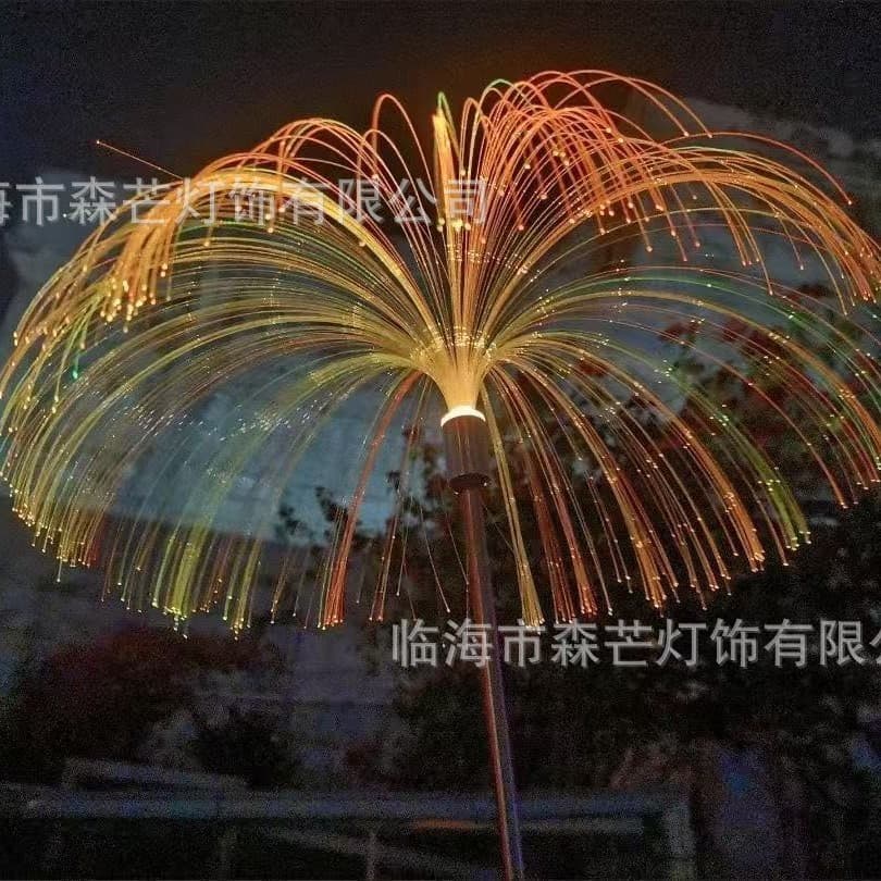 Solar Jellyfish Light Lawn Decoration Garden Light Five-Layer Fiber Optic Light Single-Layer Jellyfish Garden Landscape Light String