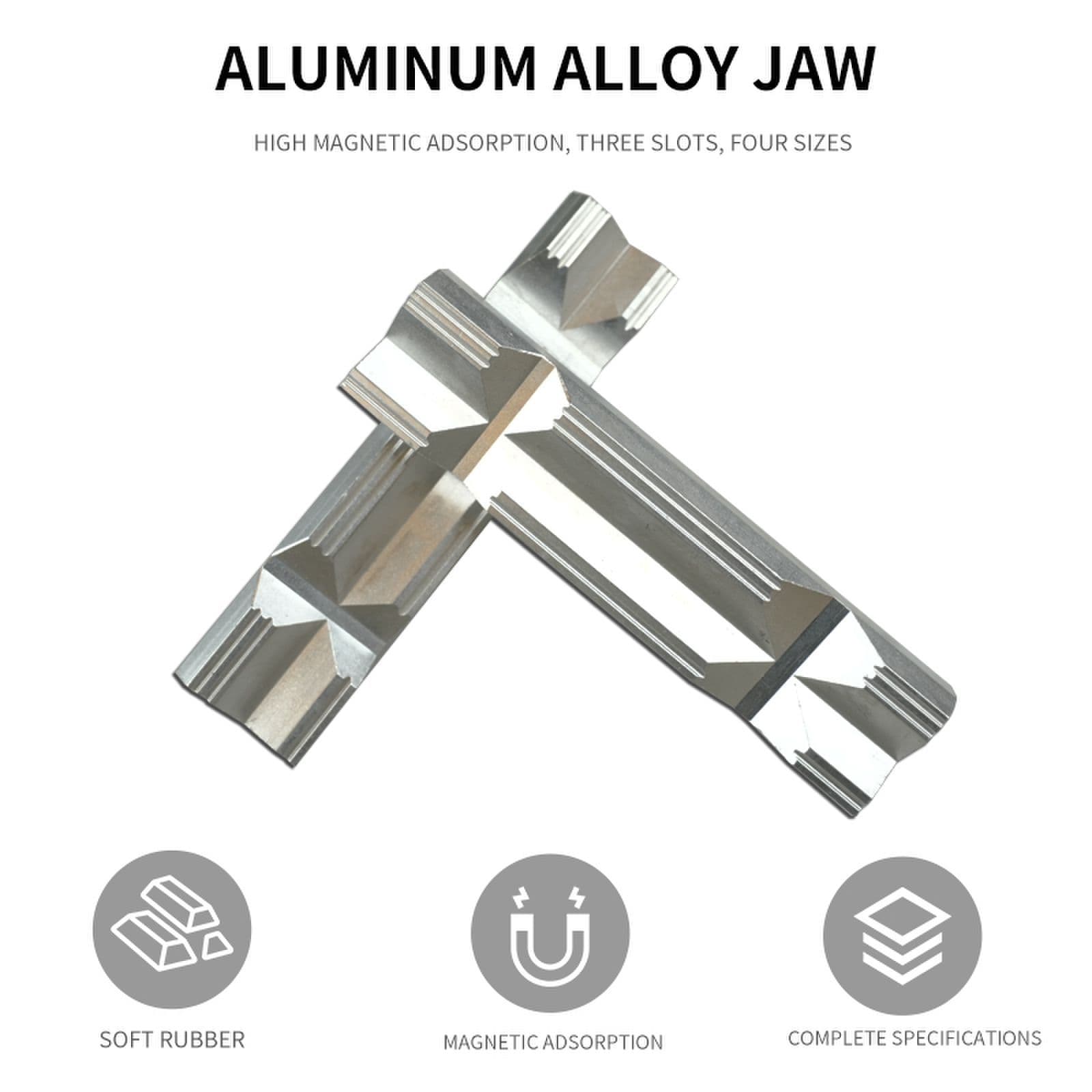 Bench vise, flat-jaw pliers, multi-functional jaw V-type aluminum alloy jaw clamps with slotted pipe clamps, workpiece protection, cross-border