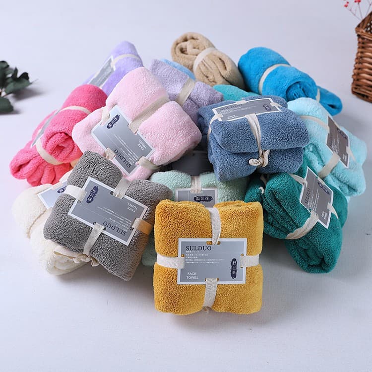 Shulanduo Polyester-Cotton Coral Fleece Favor Towels, Soft and Skin-Friendly, Absorbent, Non-Shedding Home Use