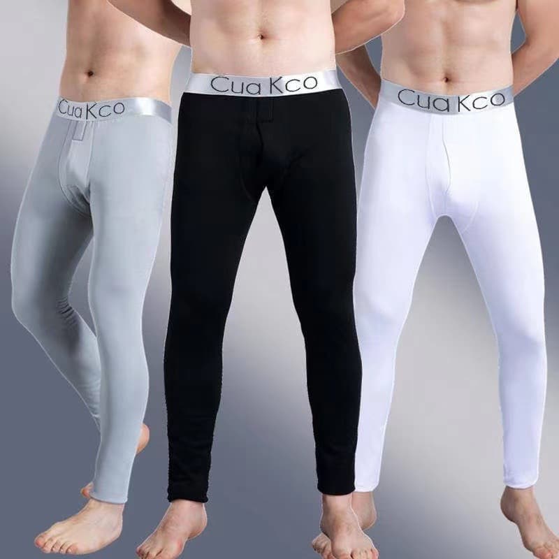 [Factory direct] Men's long johns youth slim-fit single piece fleece-lined thermal pants autumn/winter plus size available for wholesale.