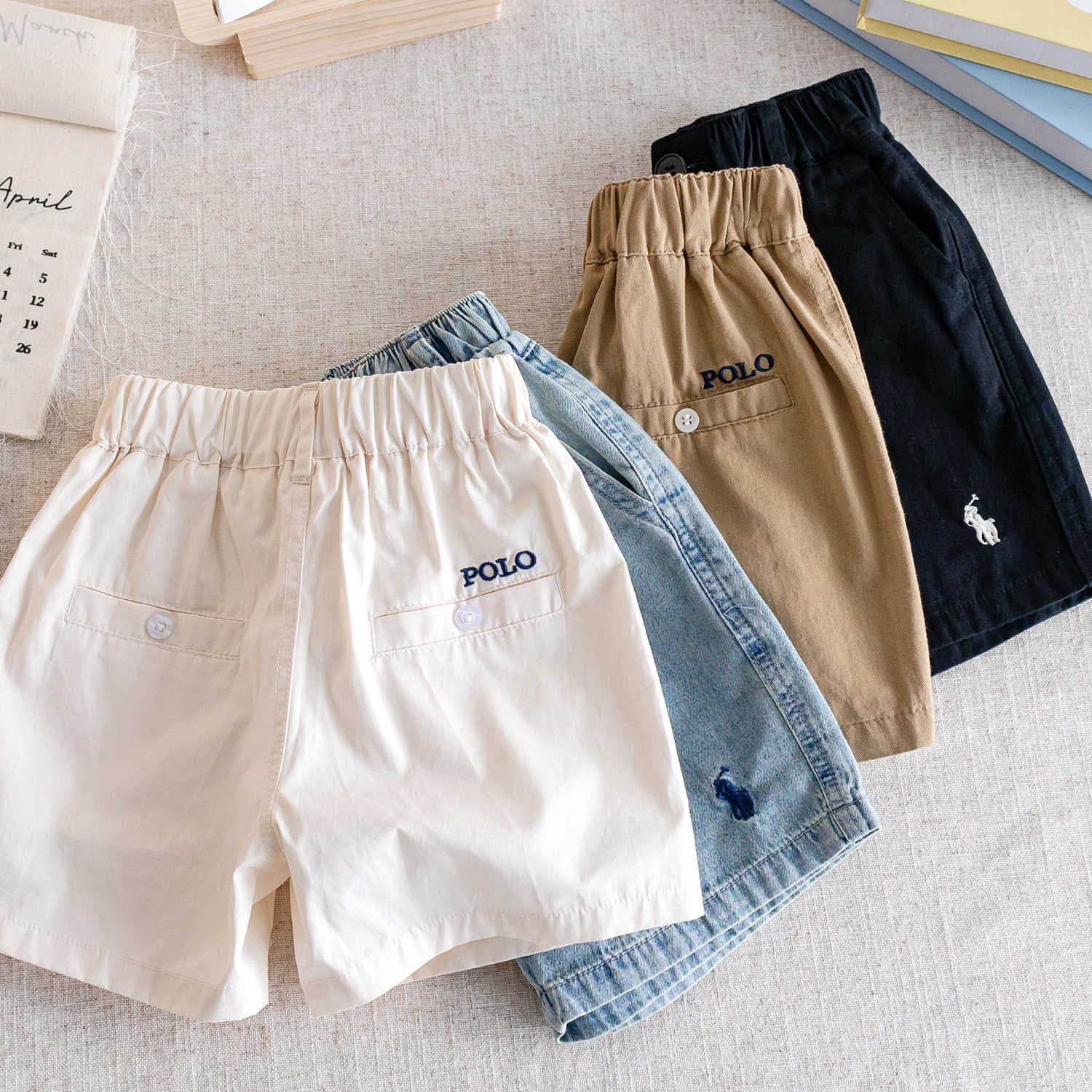 2026 New Children's Jeans Summer Boys Japanese Trendy Shorts Baby Pure Cotton Casual Pants Toddler Pants