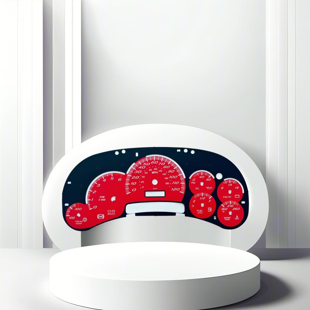 Car dashboard panel, car dial sticker, silkscreened PVC car panel