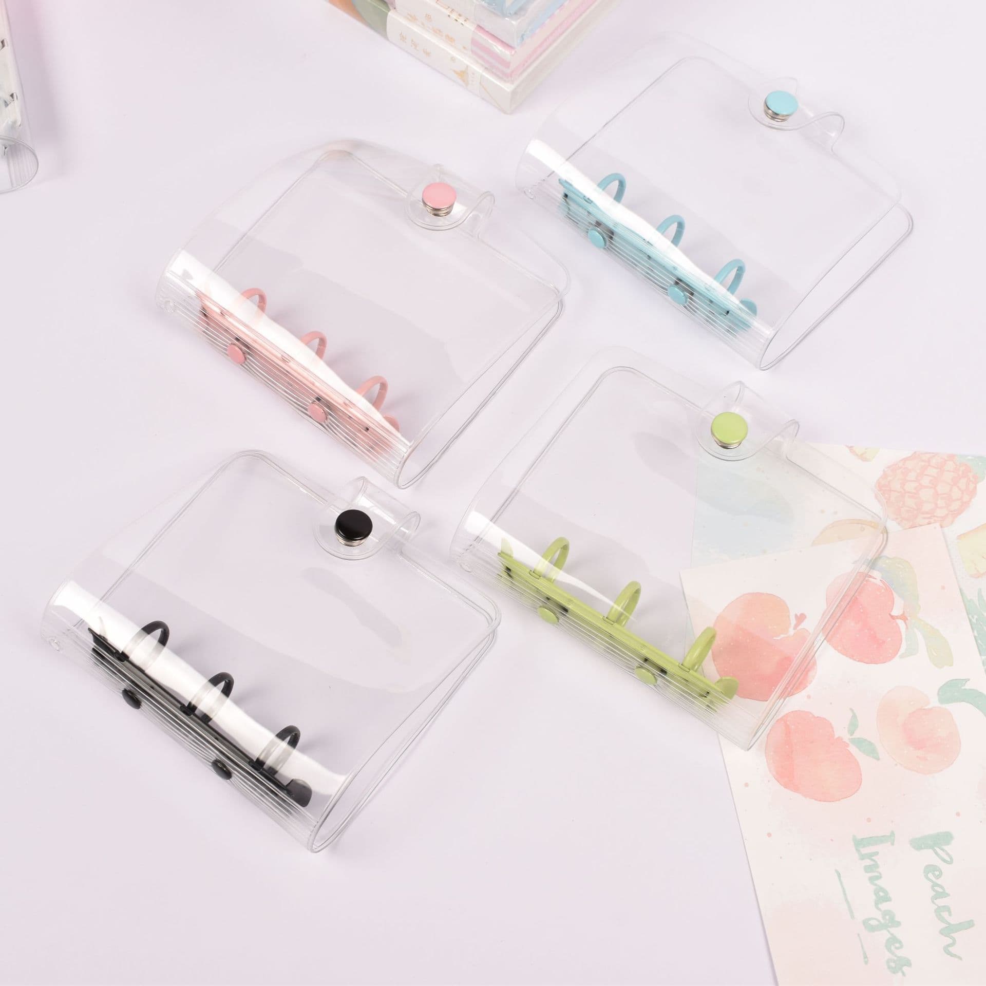 3-Inch Celebrity Photo Album Transparent PVC Loose-Leaf Notebook 3-Hole Mini Loose-Leaf Coil Journal Refill Wholesale