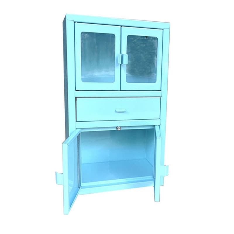 Metal Desktop Cosmetics Double-Layer Storage Box, E-Li House Multicolor Storage Cabinet, Girl Storage, Galvanized Iron Box