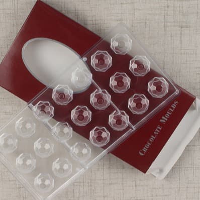 Chocolate mold rigid row transparent plastic acrylic mold rhombus one-piece multi-grid