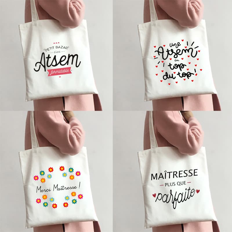 Thank You Mistress printed canvas bag shoulder bag folding bag hand bag shopping bag cross-border foreign trade