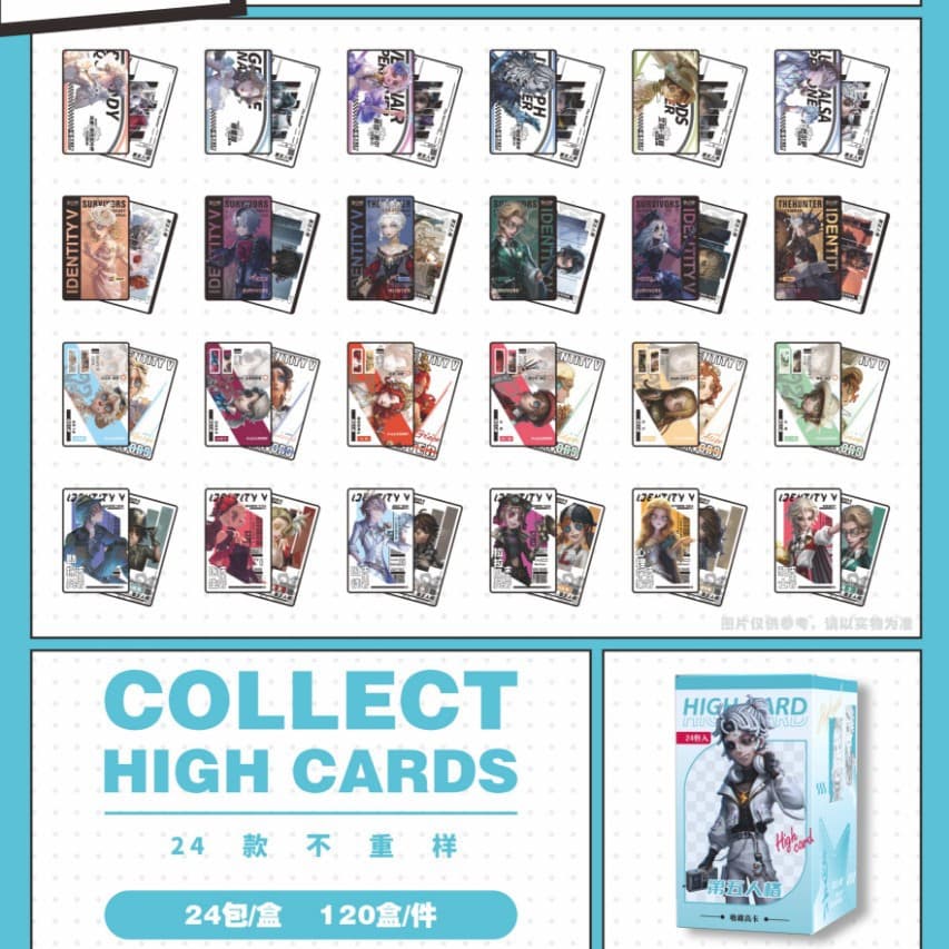 Animation star fifth personality full-time hunter time agent collection double-layer high card double-sided pattern two-dimensional