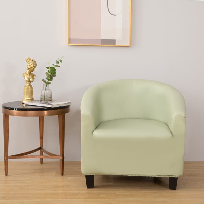 Cross-border foreign trade leather single club chair cover sofa cover all-inclusive semi-circular American deck sofa cover