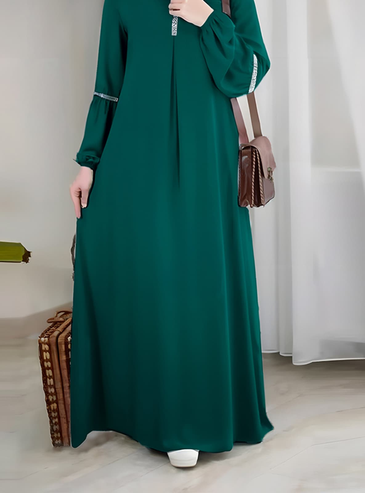 European and American Cross-Border Trade Southeast Asia Amazon Fashion Long-Sleeve Casual Sequin Sun Dress