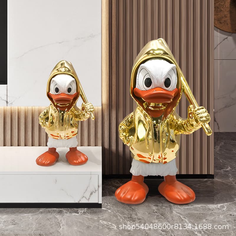Creative Fashion Trendy Donald Duck Figurine Living Room Desktop Entryway TV Cabinet Decor Luxury Soft Furnishing Ornament