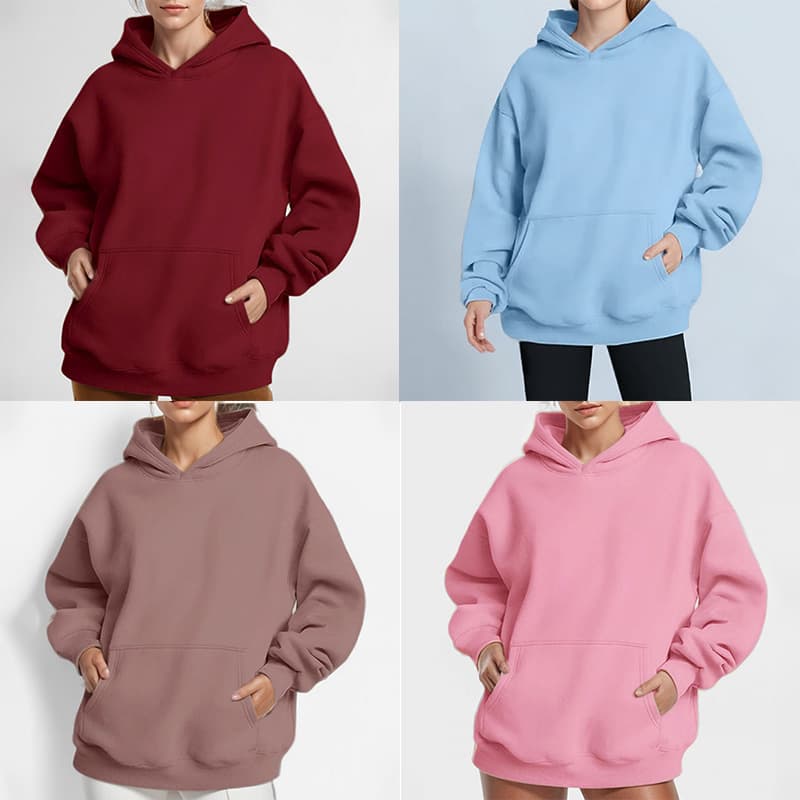 2026 Summer New Arrival Cross-Border EU US Women's Fashion Casual Loose Long Sleeve Hoodie 661