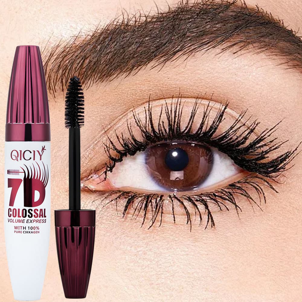 Cross-border QICIY Mascara Waterproof Smudge-proof Volumizing Curling Lengthening 7D Mascara Cosmetics