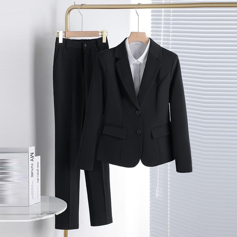 Women's Blazer, Spring/Autumn/Winter New Double-Button Professional Suit Hotel Workwear Civil Service Interview Uniform Formal Attire