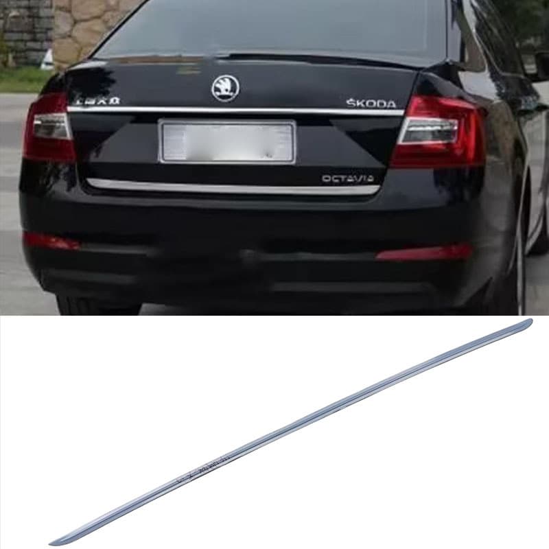Suitable for Skoda 15-17 Octavia modified stainless steel tailgate trim strip trunk bright strip anti-scratch strip decoration