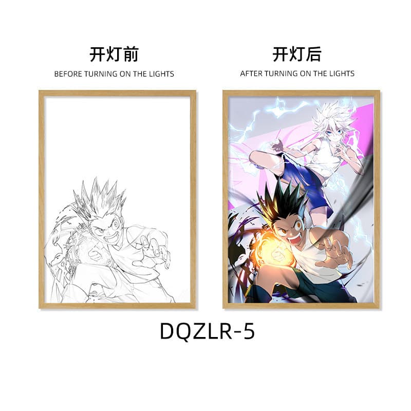 Hunter x Hunter Light Painting Anime IP Glowing Decorative Art Night Light