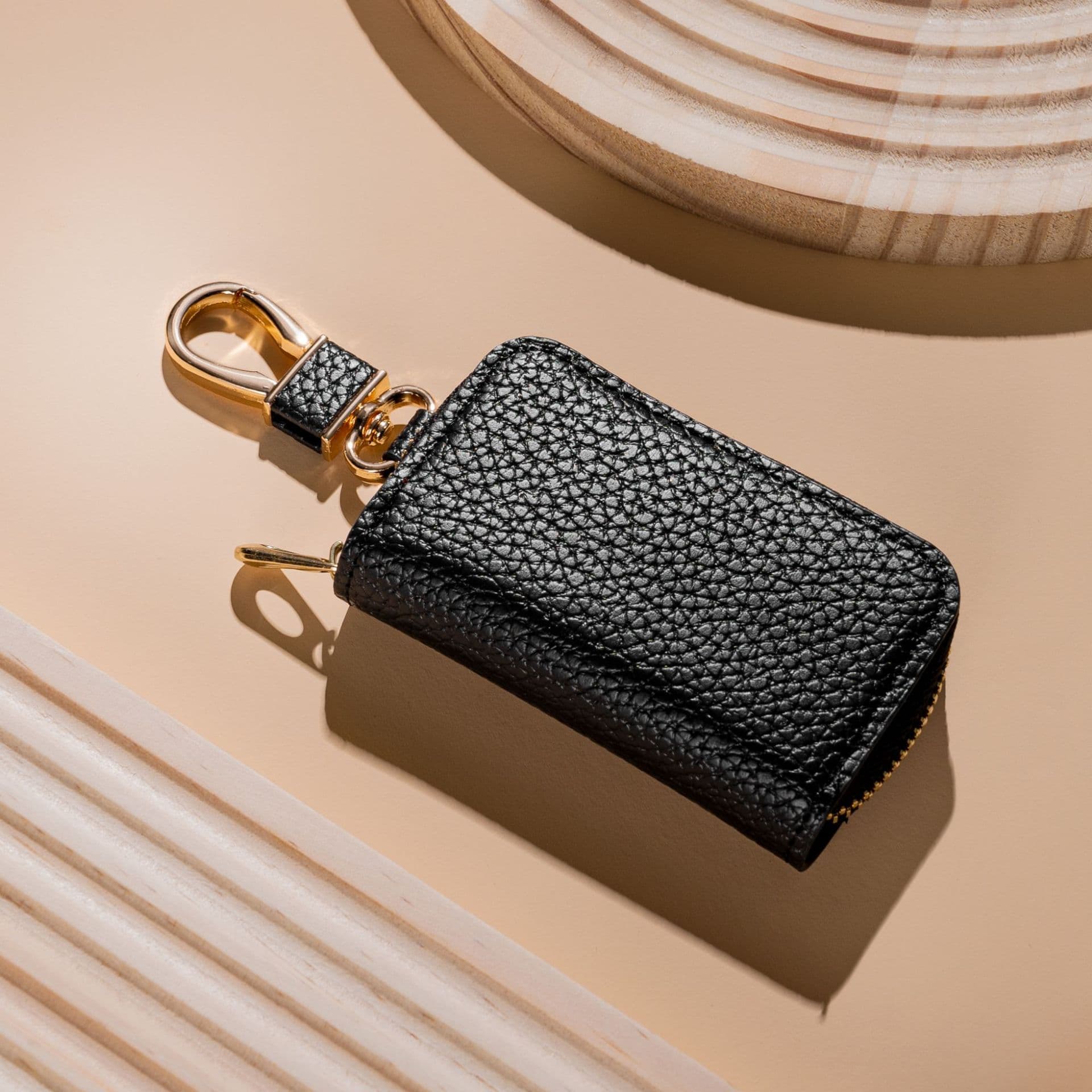 New Fashionable Pebble Grain Car Key Case Universal Model Unisex Key Organizer Leather Case Mini Key Bag