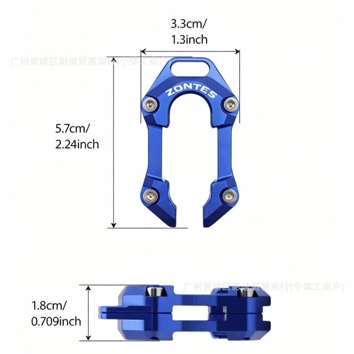 Aluminum alloy protective case key for Zontes 150X, 368G/E/D/M, 703F, 150/350D/M, 703RR