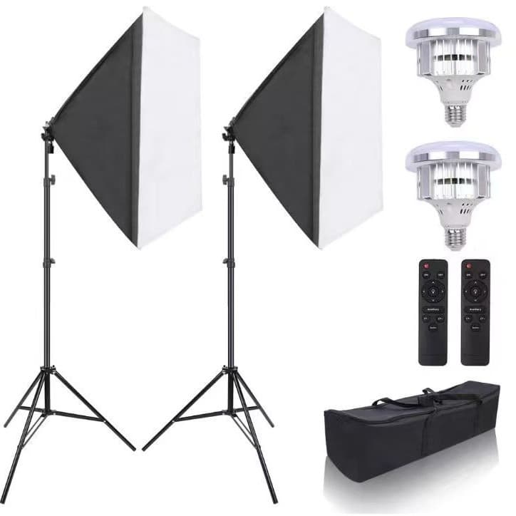 Photography Equipment 50/70 Soft Light Box Fill Light Kit Studio with LED Three-Color Temperature Mushroom Light Dimmable