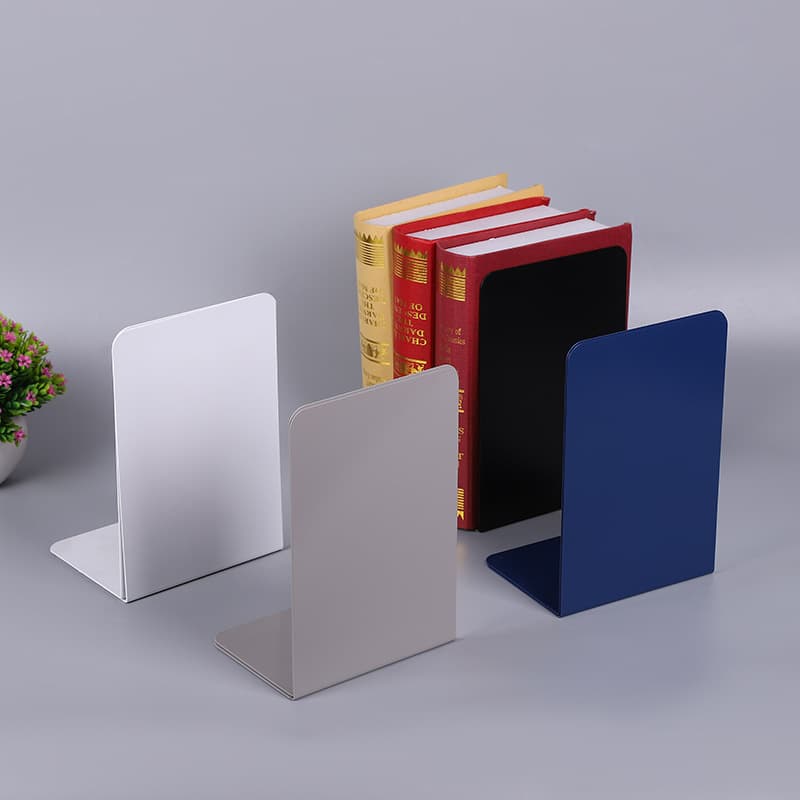 Simple Creative Standing Bookshelf, Easy Desktop Metal Book Stand for Students, Bookend and Holder