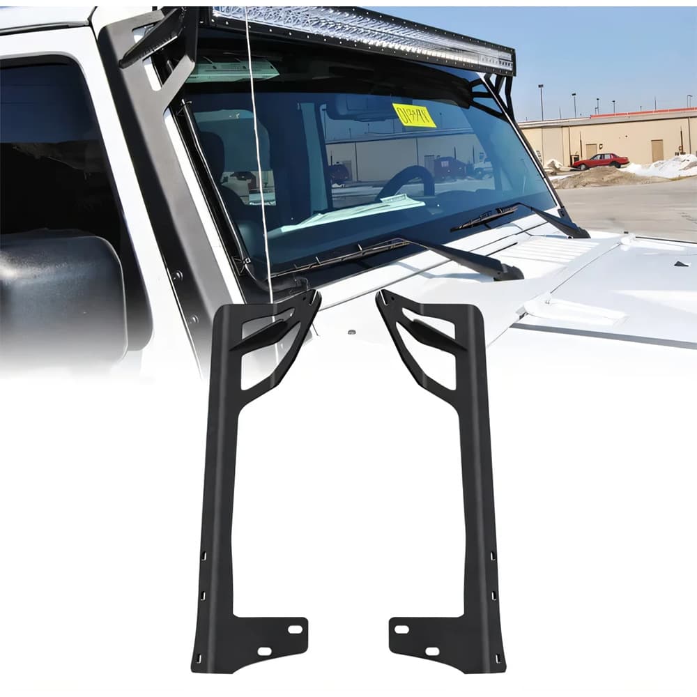 Jeep Wrangler JK Window Bracket Modified Roof Top Light Bracket 50-inch, 52-inch Light Bar Bracket