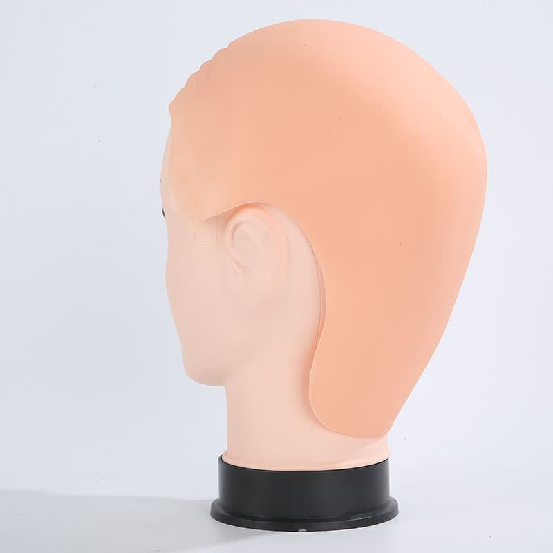Halloween Cosplay Scalp Wig Bald Monk Rubber Headgear Performance Realistic Short Hair Artificial Scalp