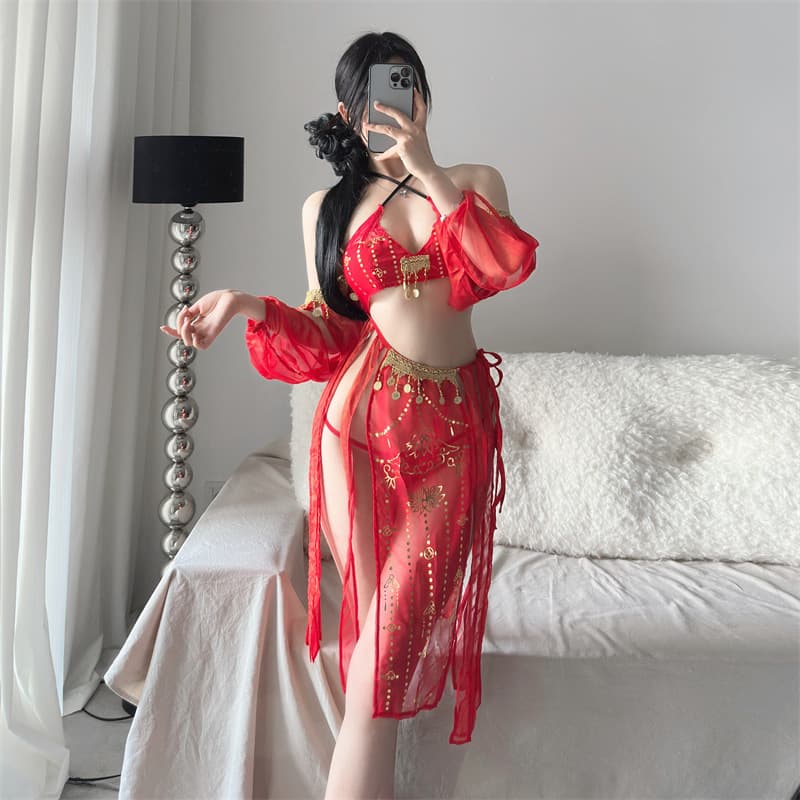 Manyue Guo Chao Feng New Chinese Style Ancient Style Exotic Dunhuang Feitian Dance Uniform Sexy Underwear Sexy Hanfu Pajamas
