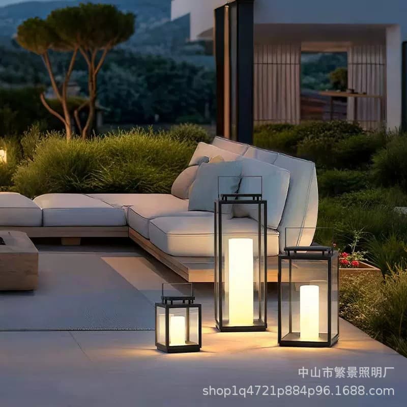 Outdoor Solar Lawn Light, Waterproof Villa Garden Floor Lamp, Courtyard Lantern, Portable Table Lamp, Patio Ambiance Light