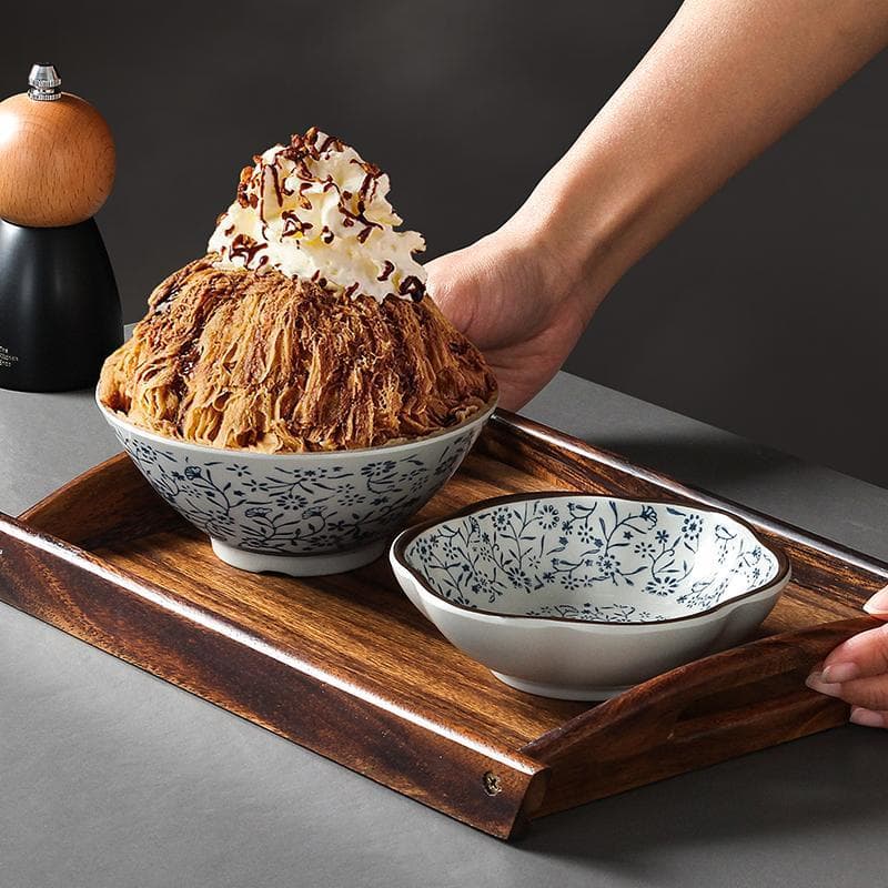 Commercial Use Small Bowl Ice Cream Melamine Tableware Snowflake Ice Sand Dessert Bowl Taro Ball Shaved Ice Sweetened Snack Bowl